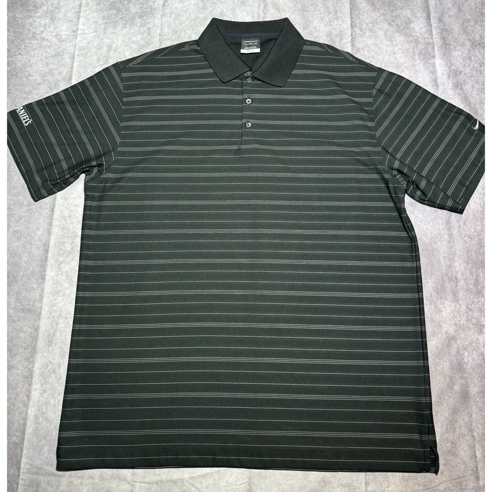 Nike Golf Dry-Fit Black Stripe‎ Polo Shirt Men's XL Jack Daniel's